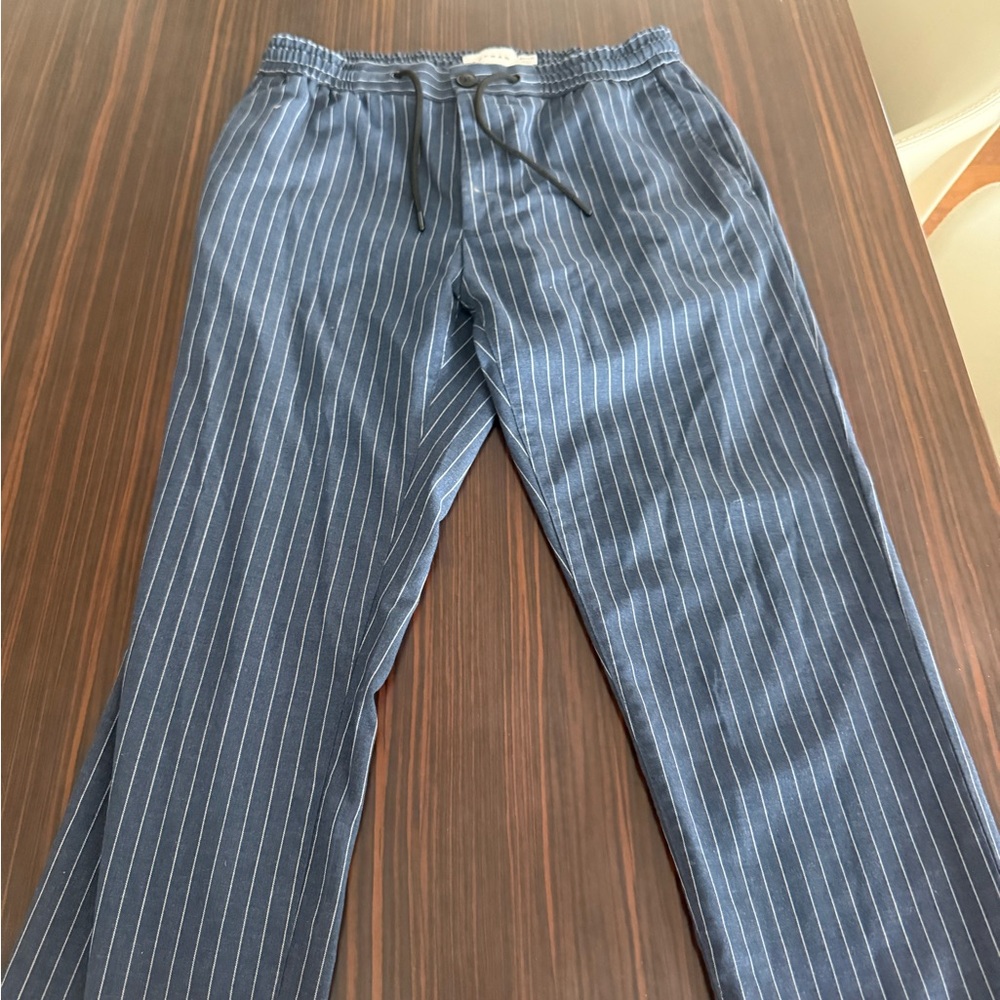 Topman Blue Striped Drawstring Pants. Great condition. 32/32